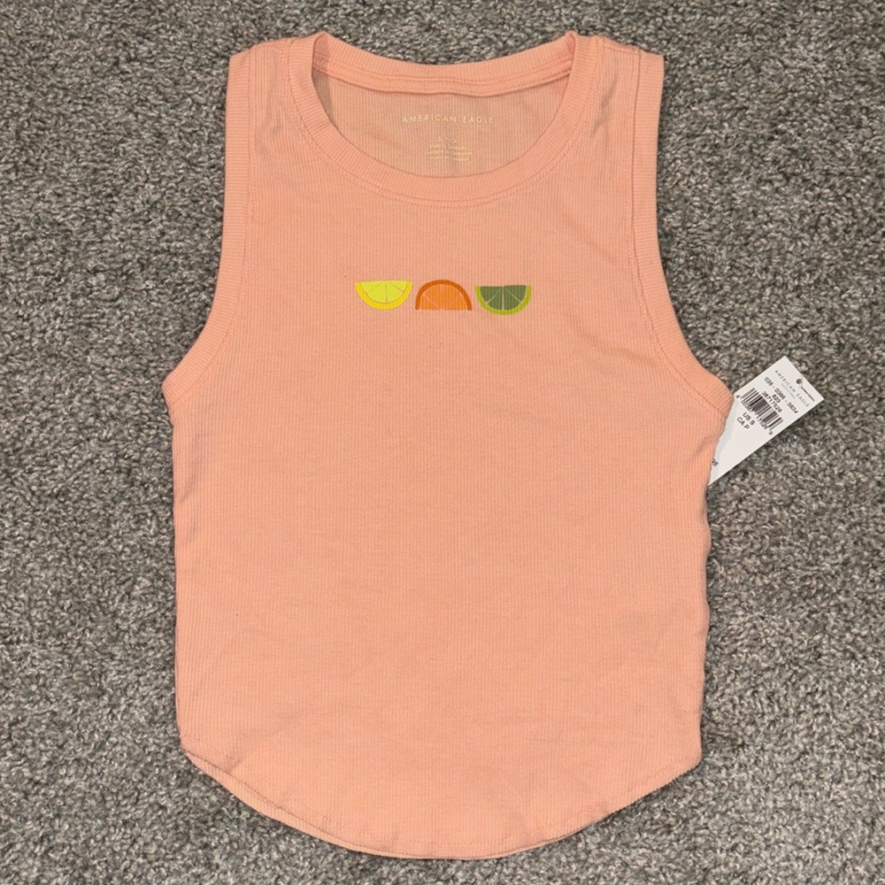 New with tanks AE peach crop tank top
